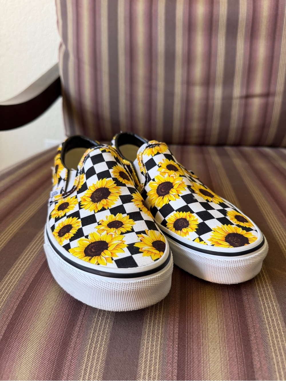 Vans' Slip-On Sunflower Checkerboard Sneakers - Yellow/Black